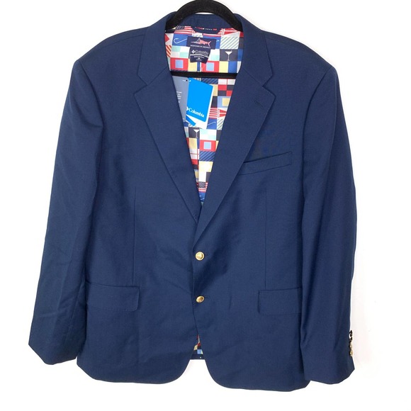 Columbia PFG Dockside Blazer Sport Coat Jacket 48R - Picture 1 of 12